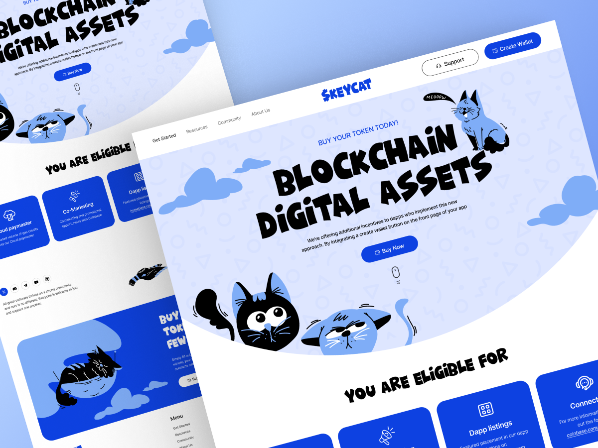 SkeyCat - Landing Page Design